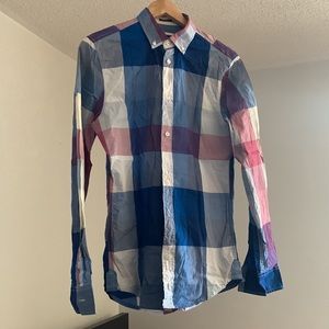 Armani exchange plaid shirt small